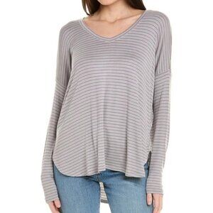 CAbi Oversized V-Neck Plum Tee